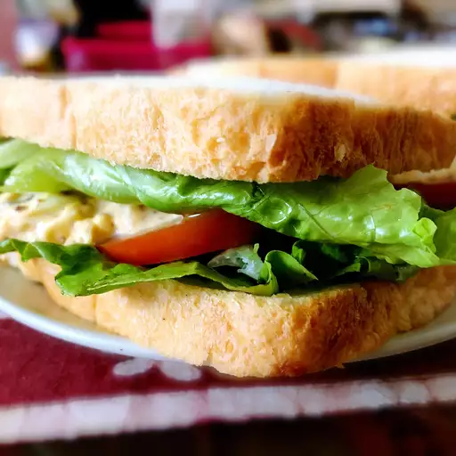 Tomato Basil Egg Salad Sandwich